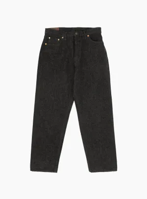 Black One Wash Zipper-Front Denim Pants with 5 Pockets