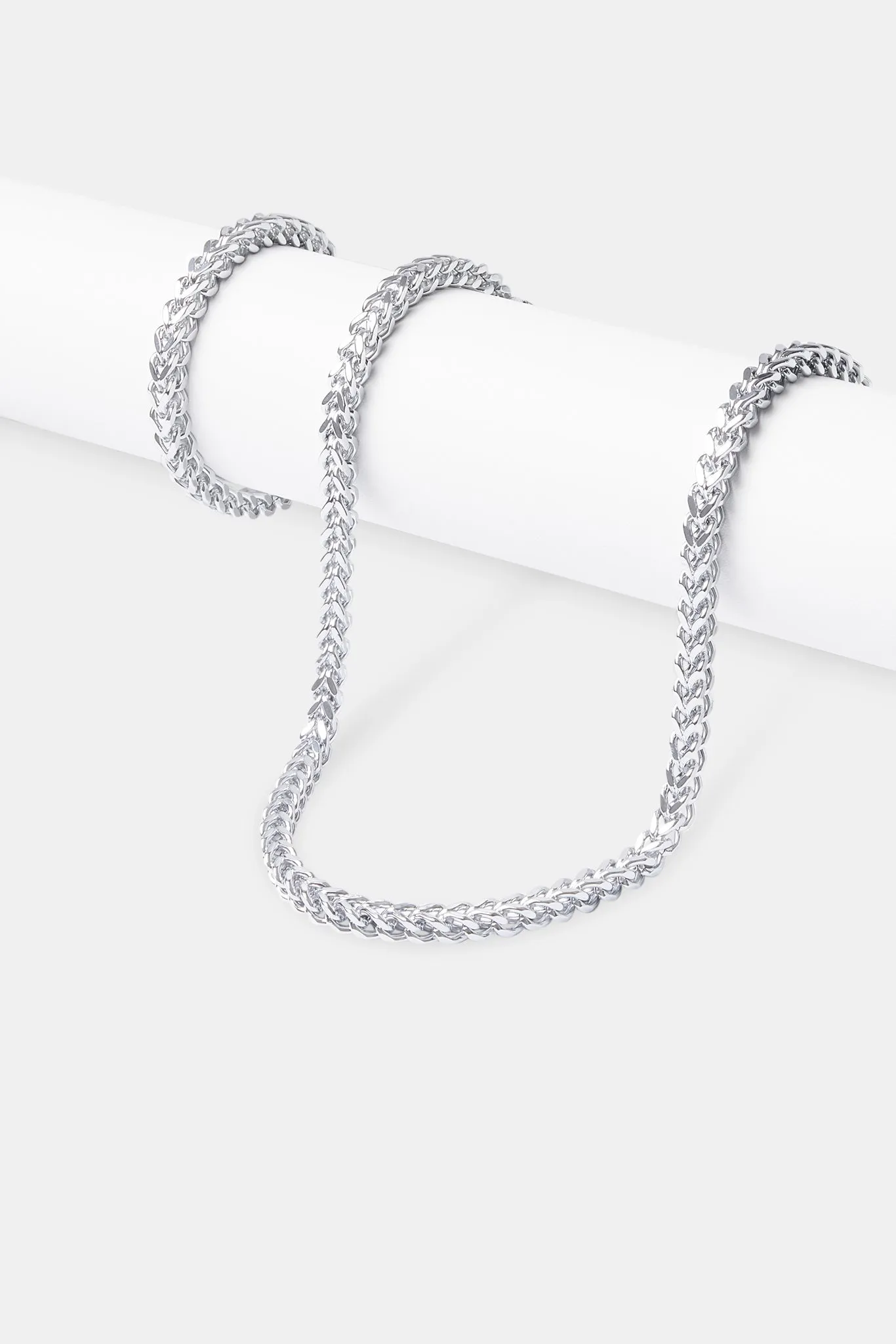 6mm Franco Chain & Bracelet - White