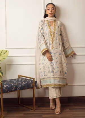 Amari Ivory Silk Shirt and Dupatta