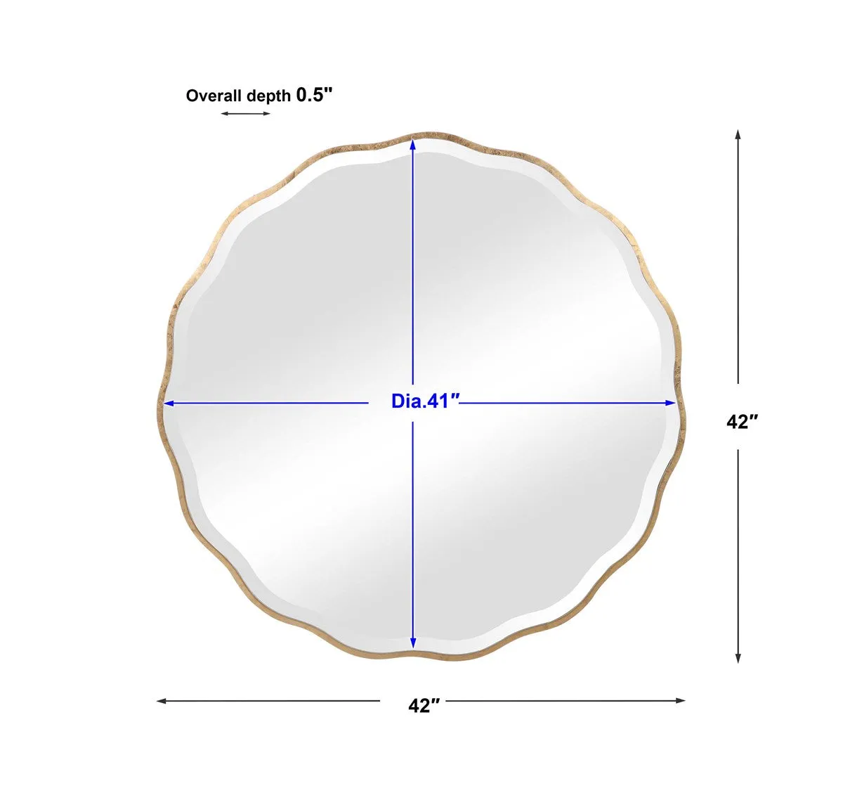 Aneta Scallop Round 42" Mirror