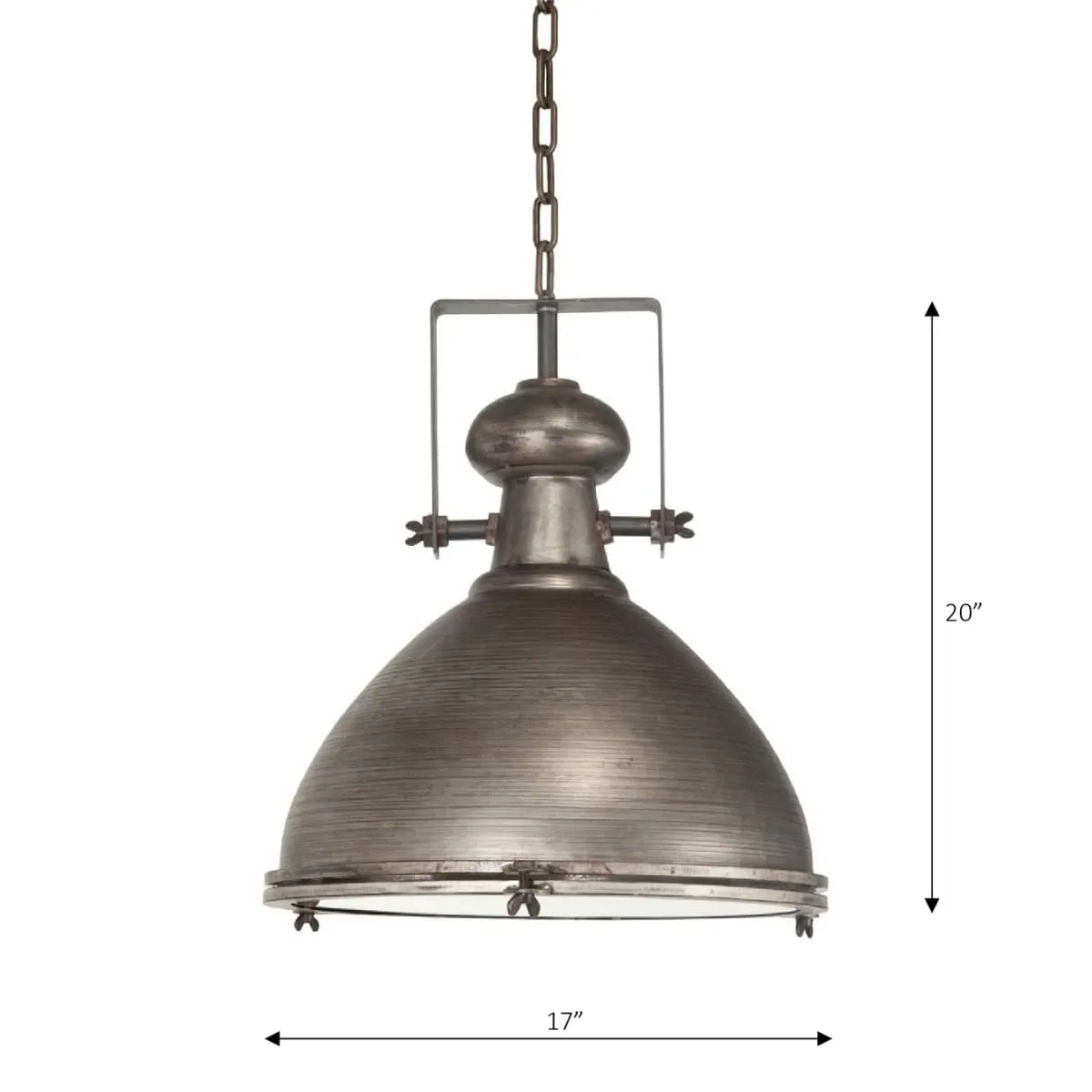 Bashaw Pendant Light Gray Metal