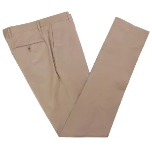 Beige Slim Fit Stretch Cotton Chino