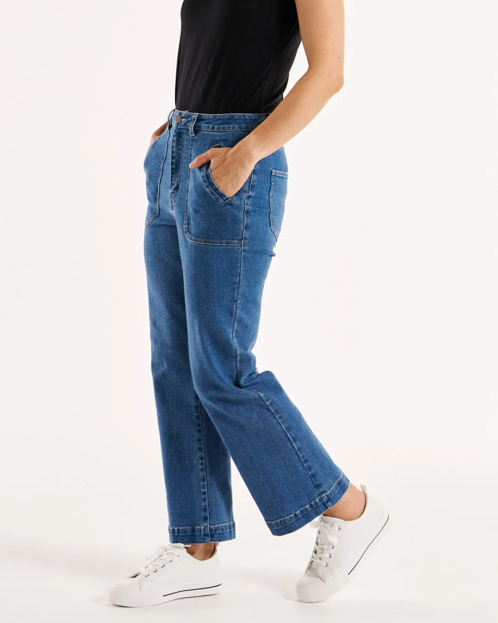 Betty Basics Bryce Bootleg Jean Vintage Blue