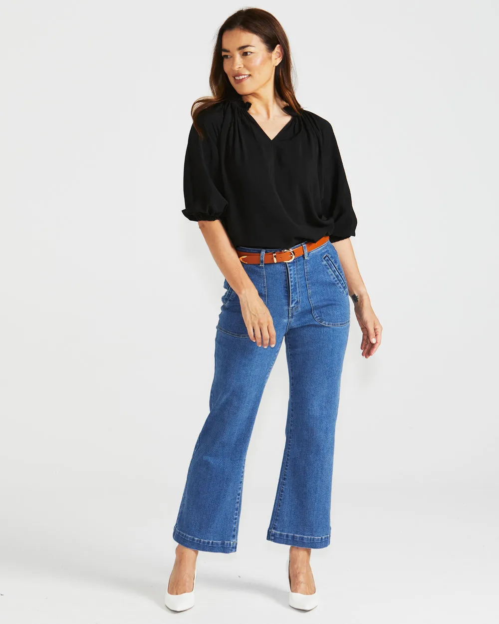 Betty Basics Bryce Bootleg Jean Vintage Blue