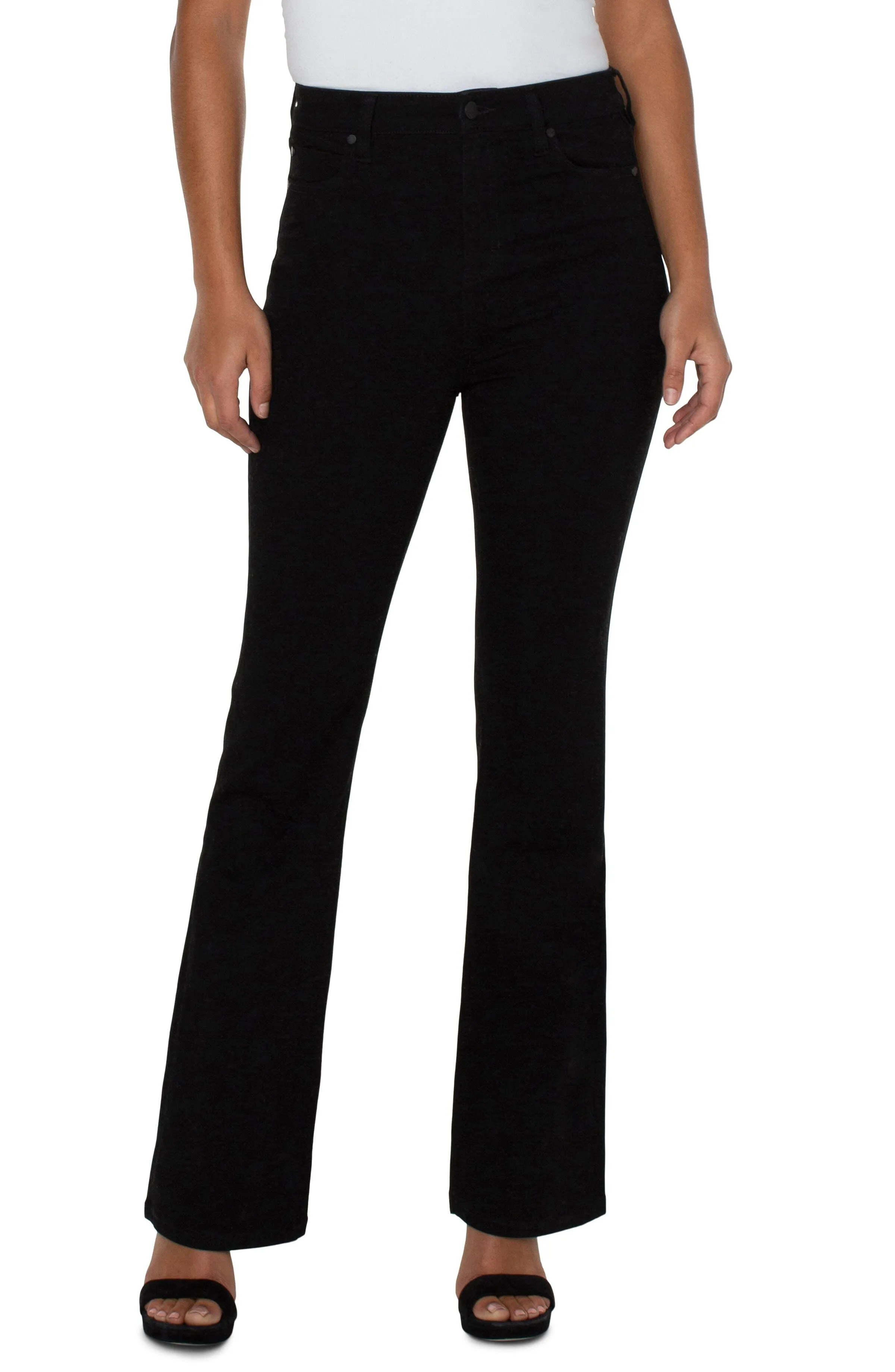 BLACK HIGH RISE BOOT CUT JEAN