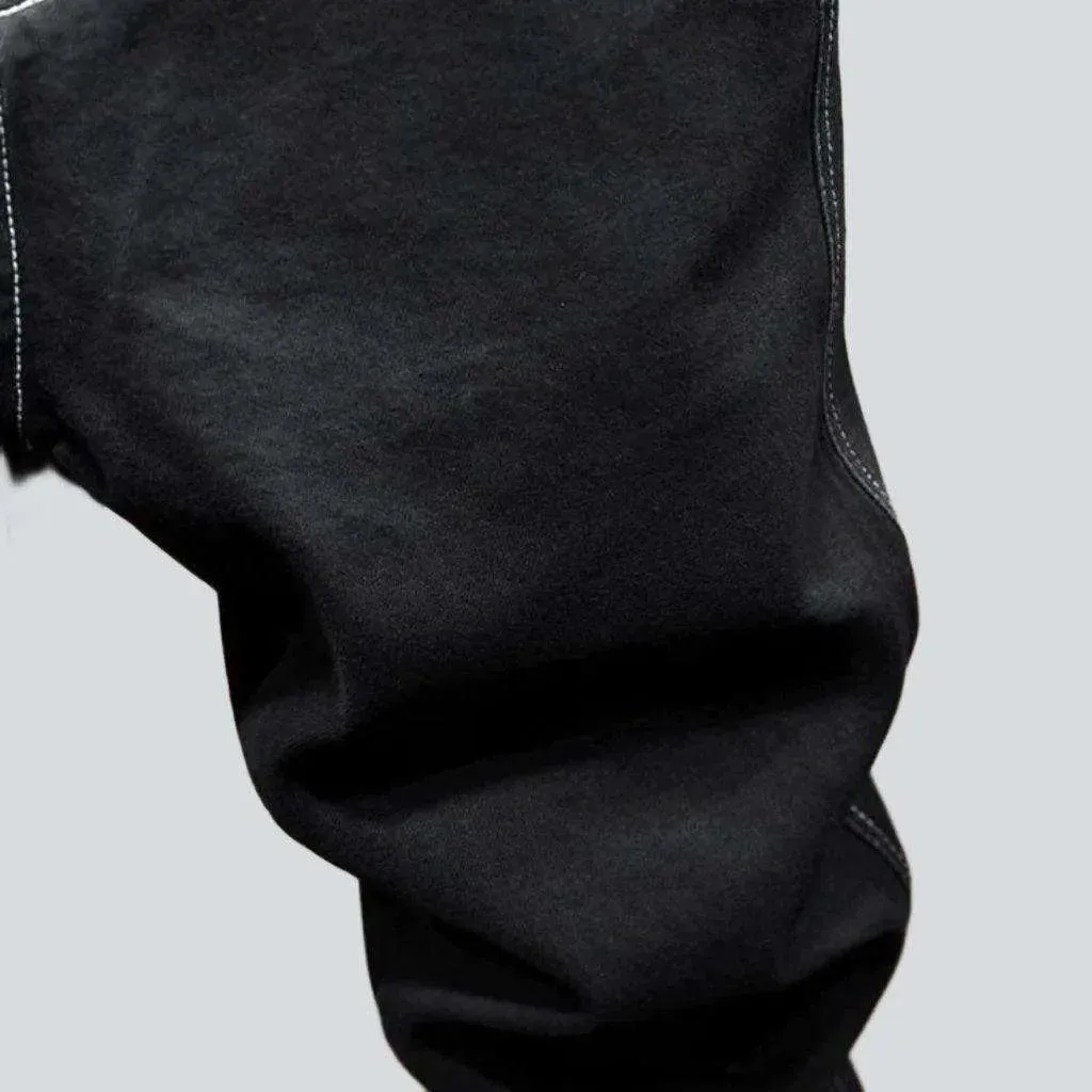 Black streetwear baggy jeans