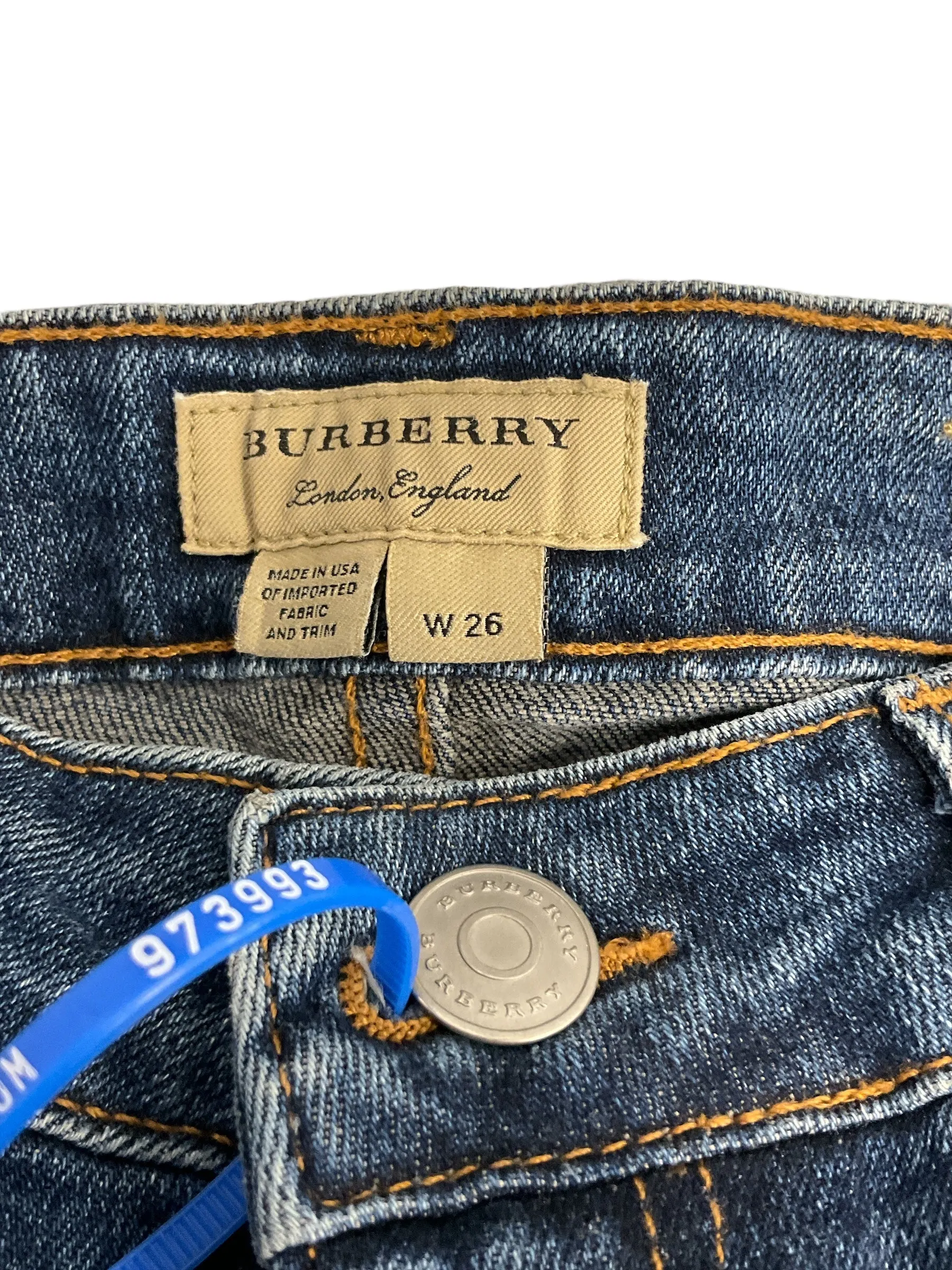 Blue Jeans Straight Burberry, Size 4