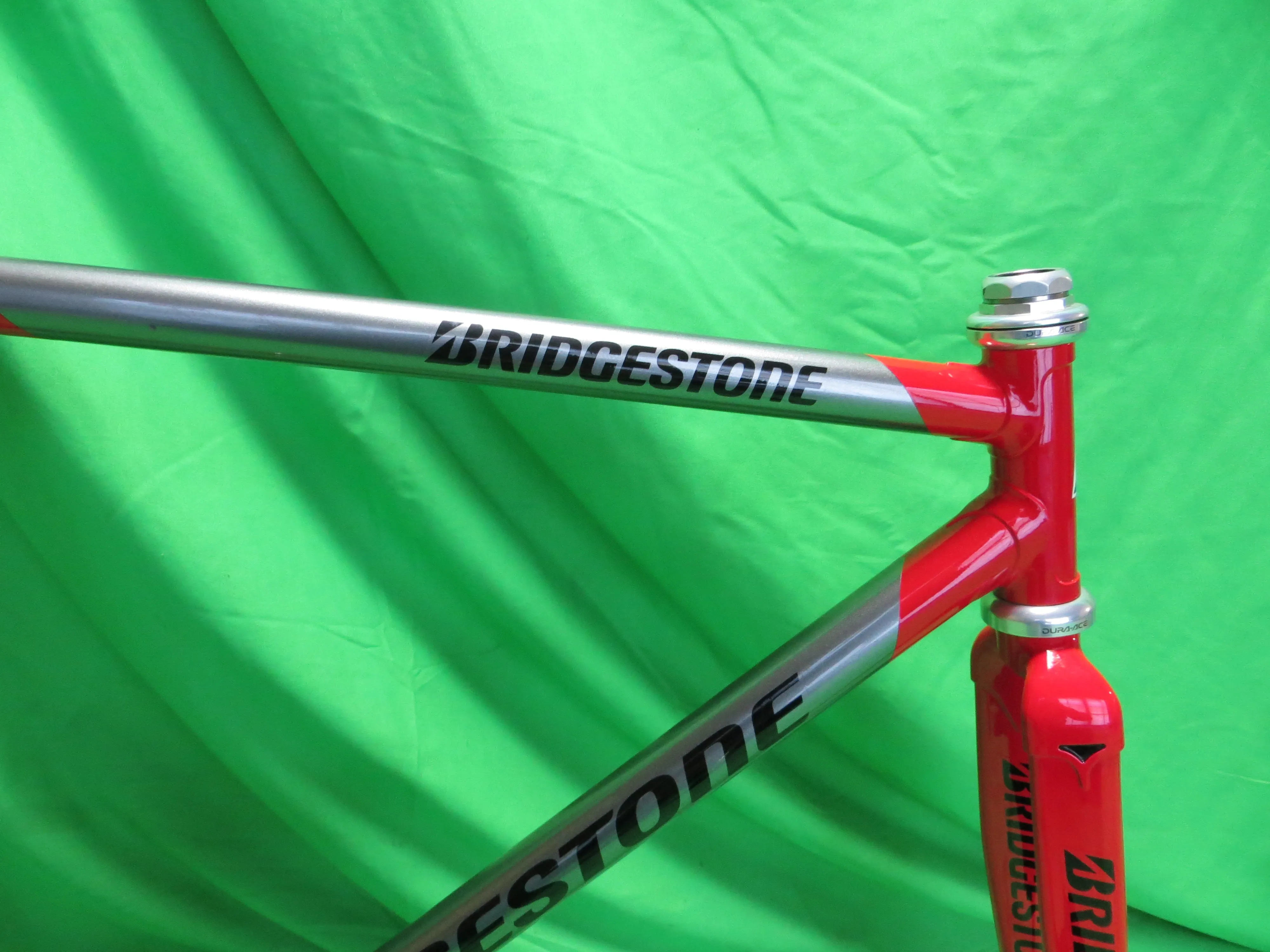 Bridgestone Columbus Max Fork Reynolds 853 // Red Gray Silver Two Tone // 51.5cm