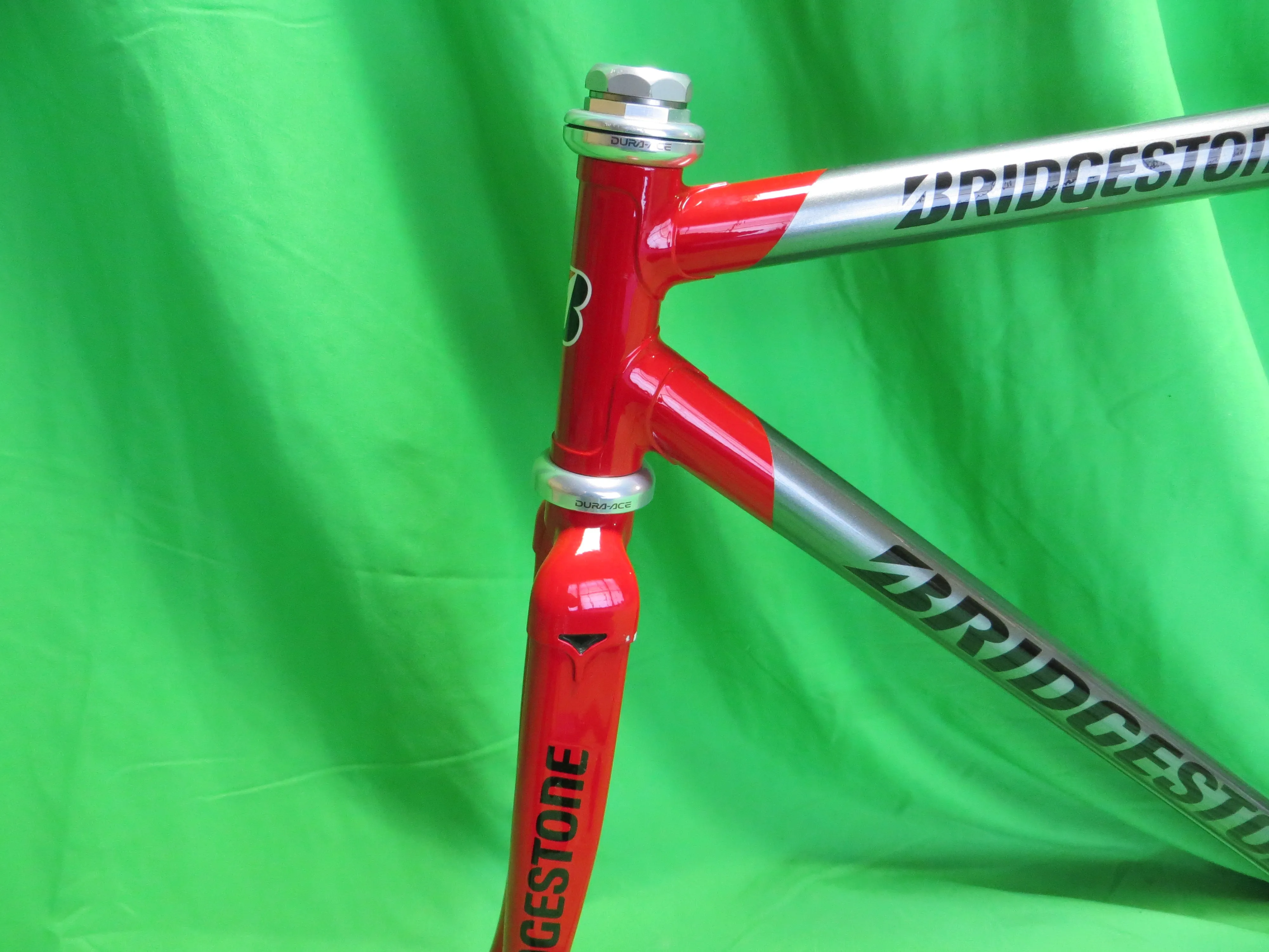 Bridgestone Columbus Max Fork Reynolds 853 // Red Gray Silver Two Tone // 51.5cm