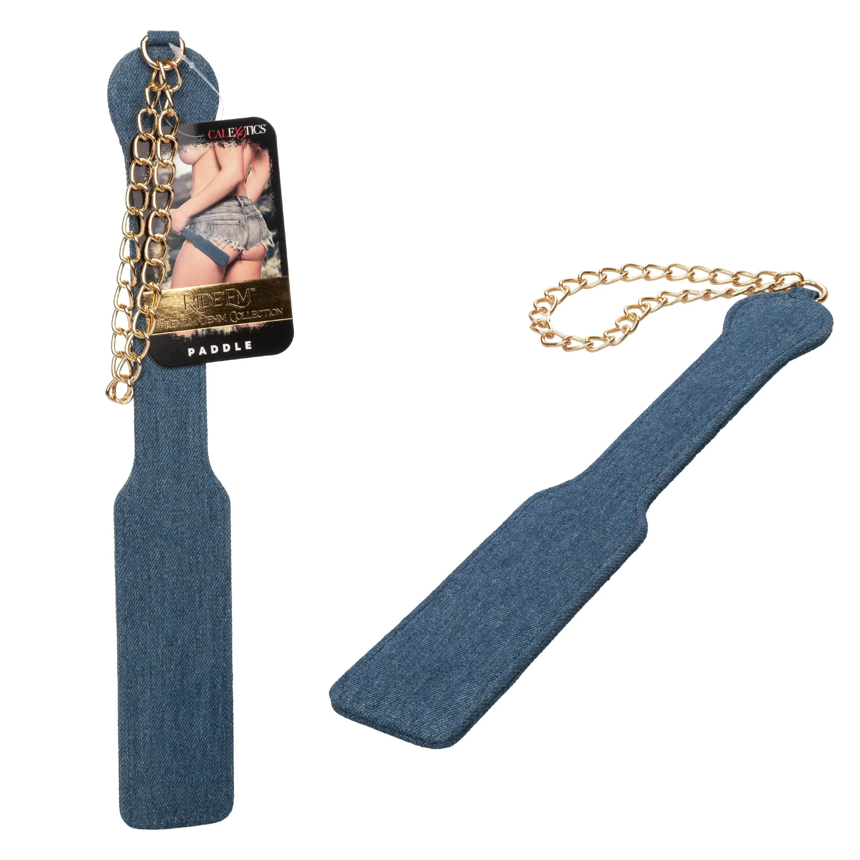 California Exotics - Ride 'em Premium Denim Collection Paddle (Blue)