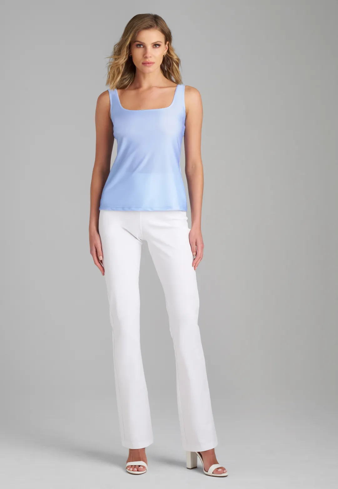 Caterina Stretch Knit Tank Top in Periwinkle