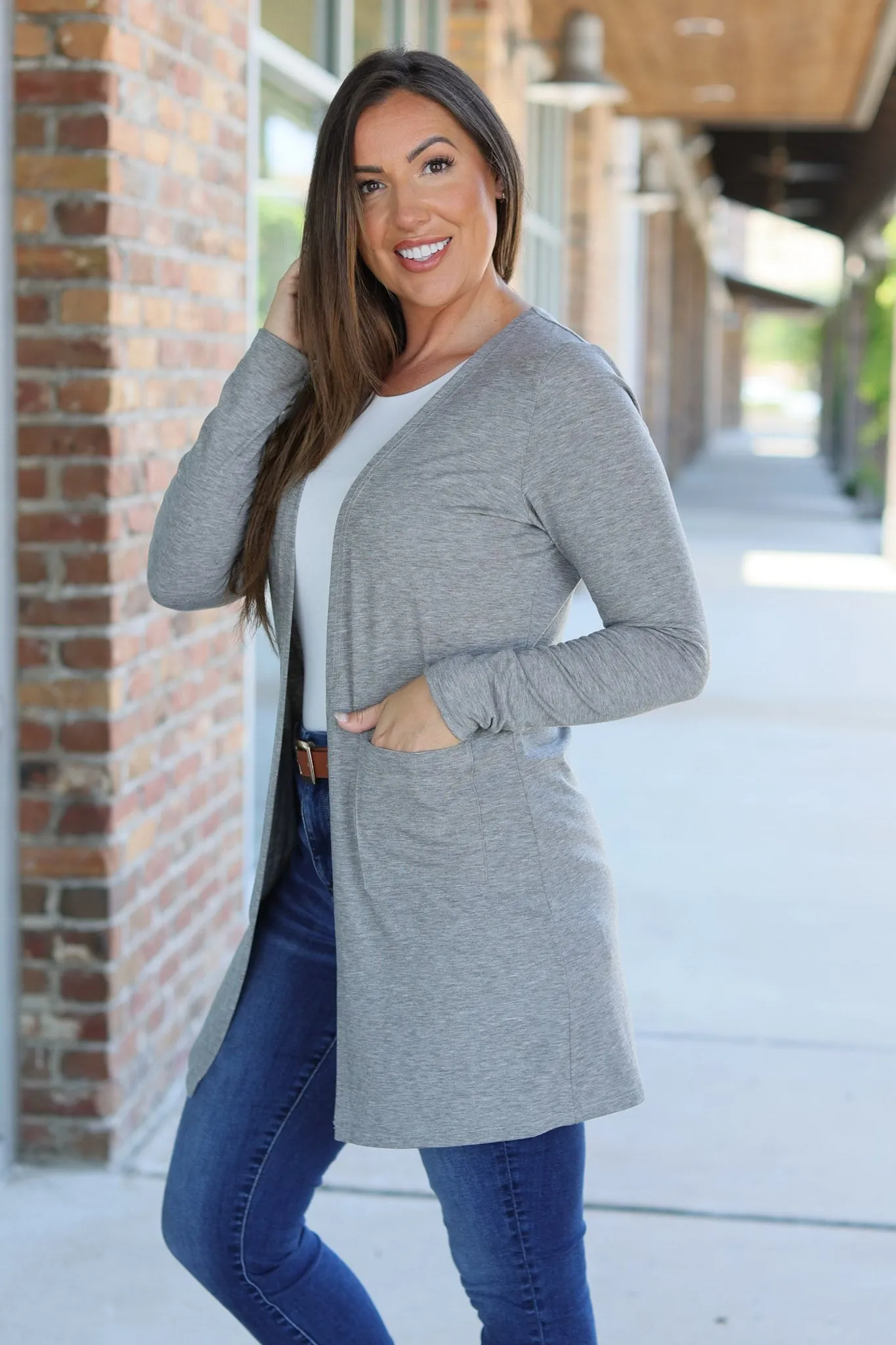 Classic Cardigan - Light Grey by Michelle Mae