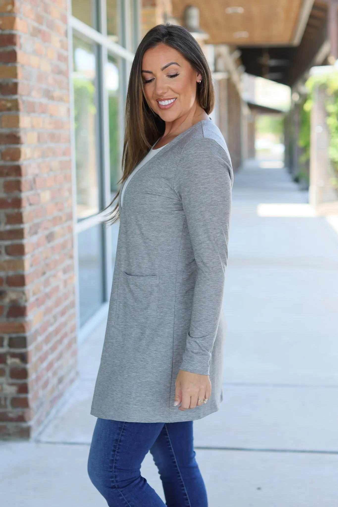 Classic Cardigan - Light Grey by Michelle Mae