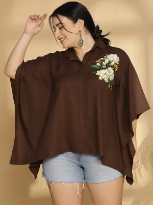 Coffee Kaftan Top - Blossom Breeze