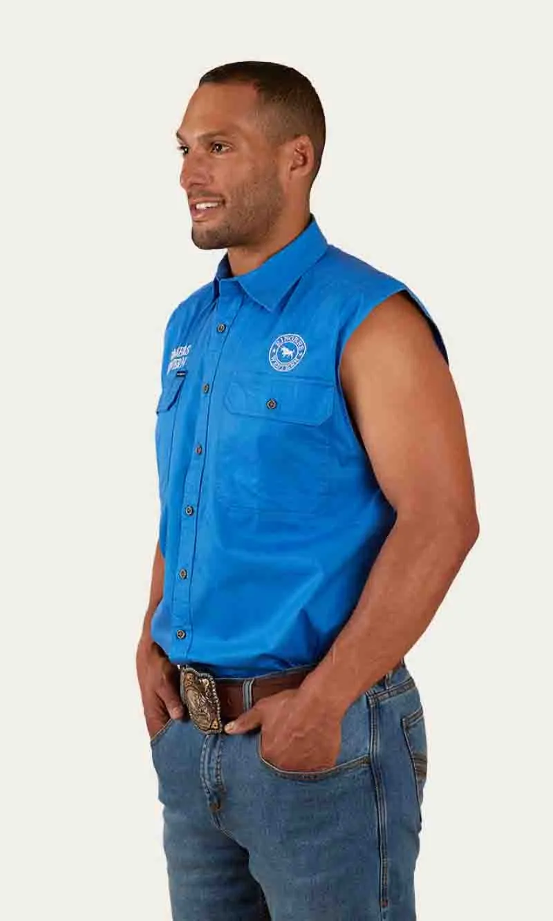 Cotton Hawkeye Men's Sleeveless  Work Shirt, More Colours