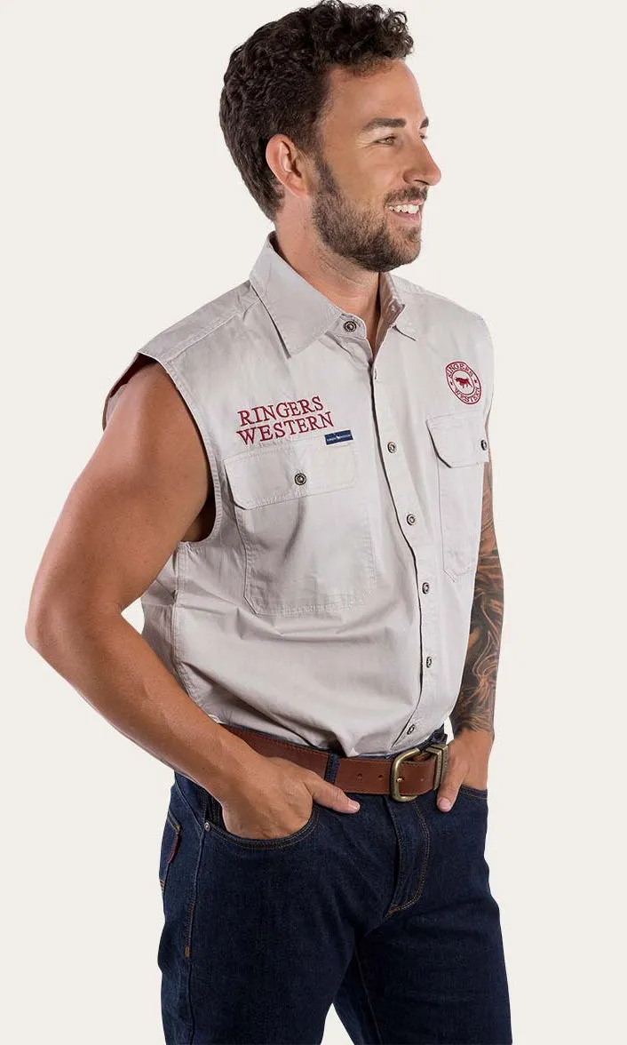 Cotton Hawkeye Men's Sleeveless  Work Shirt, More Colours