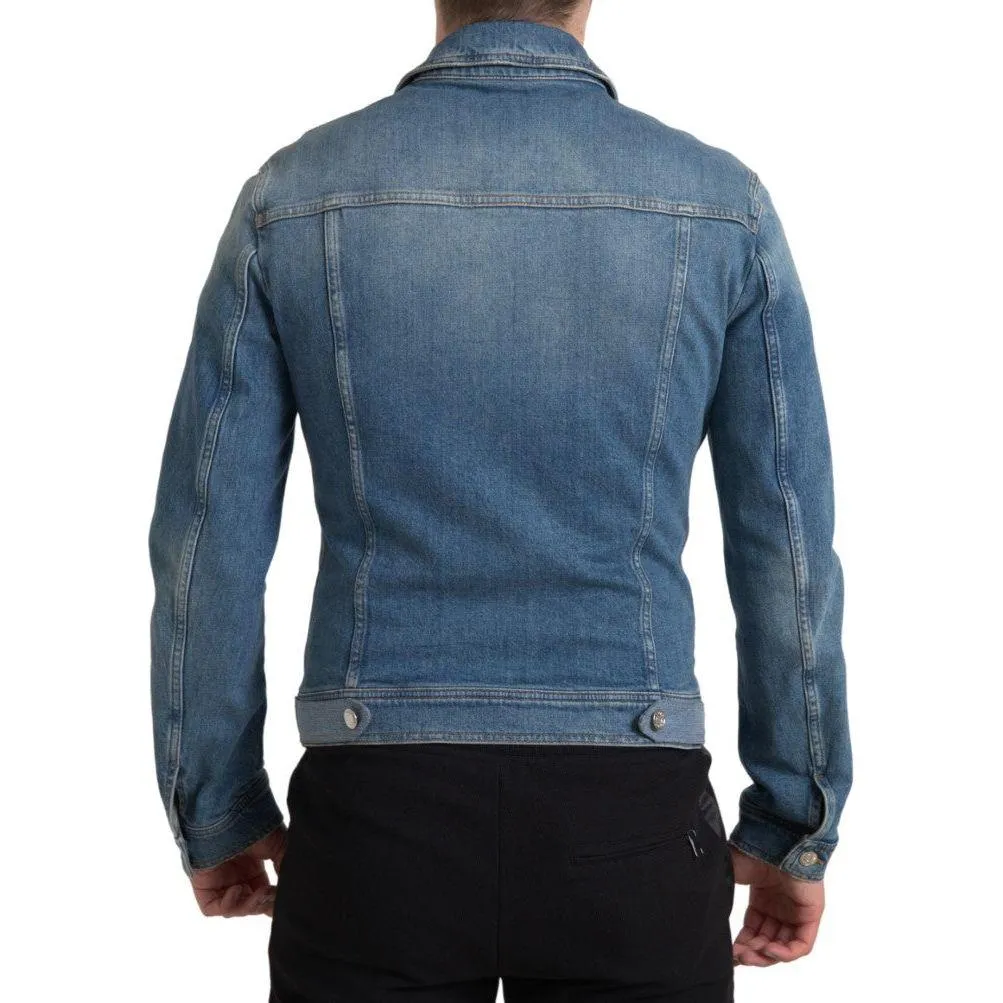 Dolce & Gabbana Elegant Blue Denim Stretch Jacket