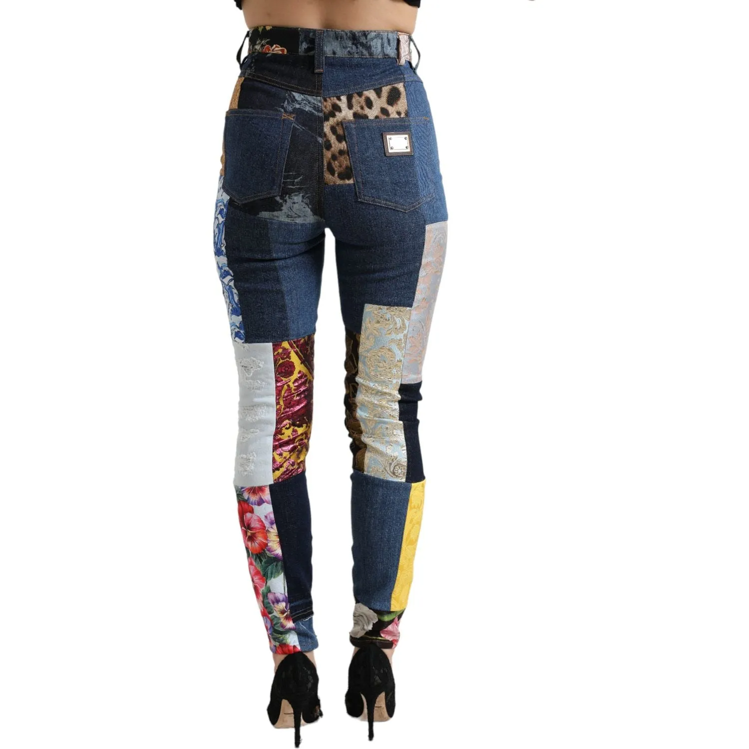 Dolce & Gabbana Vibrant Patchwork Skinny Jeans