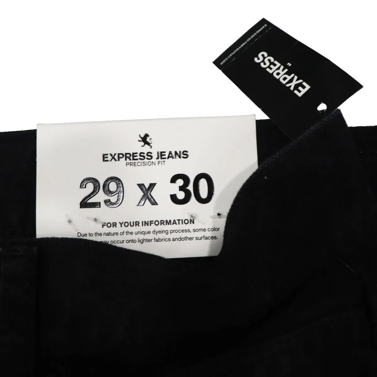 Express Jeans Mens Rocco Slim Fit Skinny Leg/Stretch - (W29 x L30) - Black/Ridge