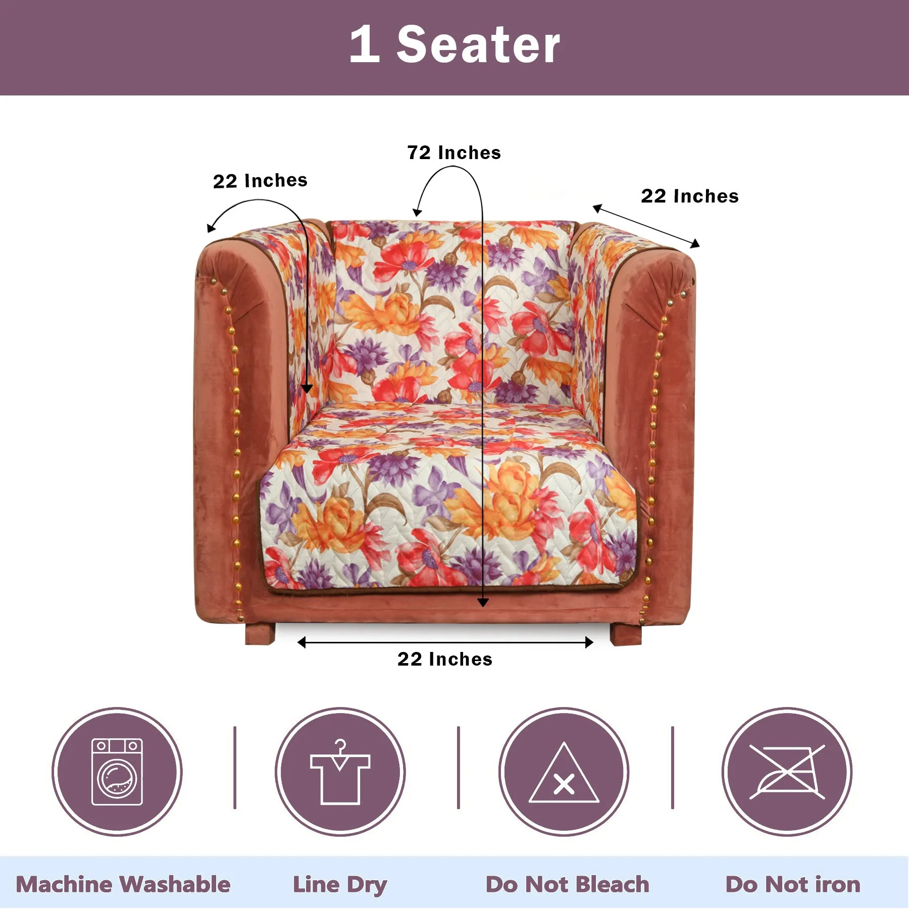 Floral Garden Quilted Sofa Cover Set