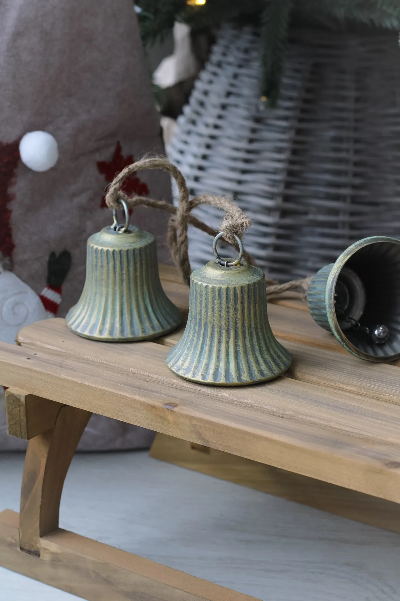 Fluted Metal Bells Garland