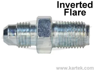 Fragola AN -3 Male To 10mm 1.0 Thread Inverted Flare Male Steel Straight Brake Adapter Fittings