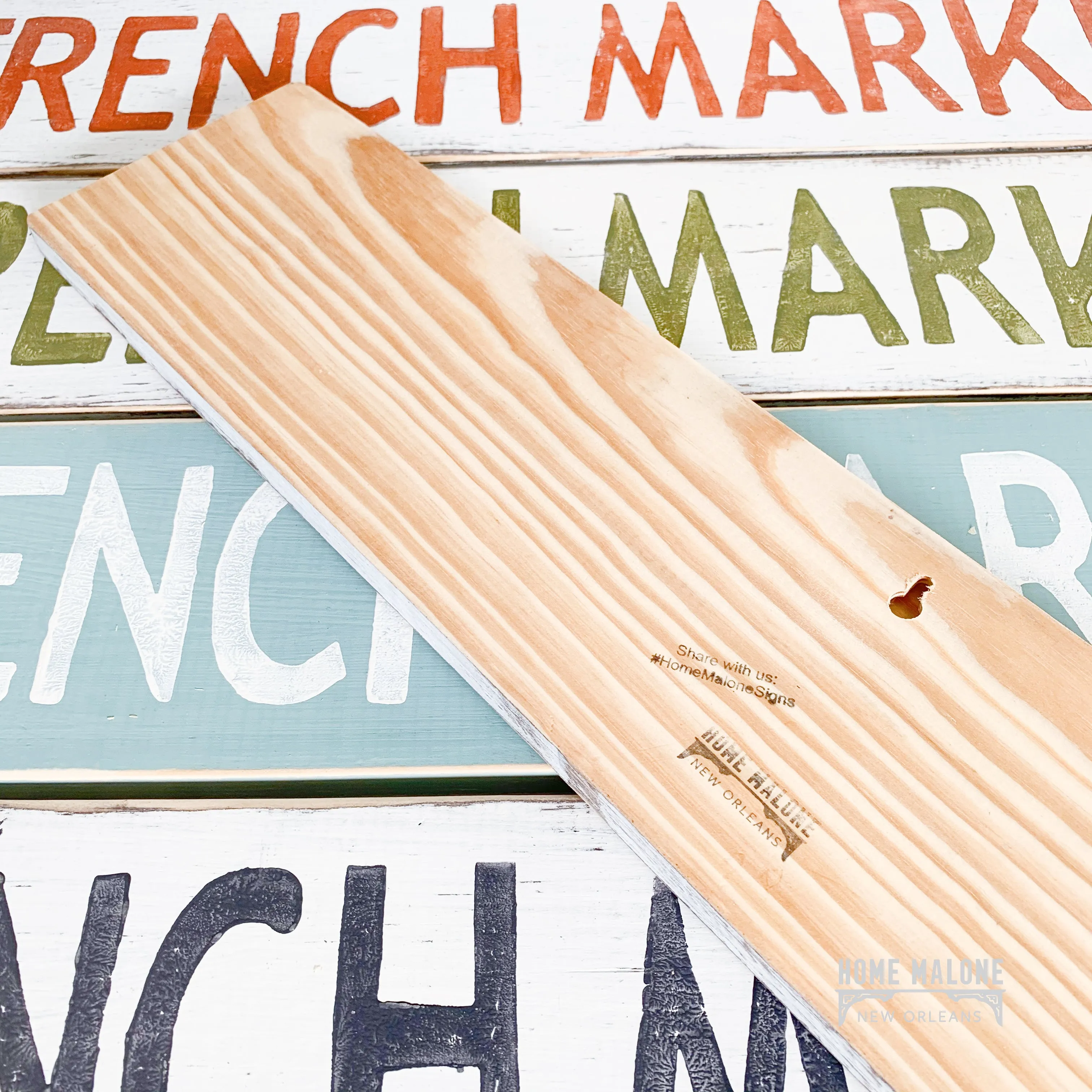 French Market Wood Sign