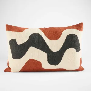 Fylix Wool/Linen Cushion - Rust