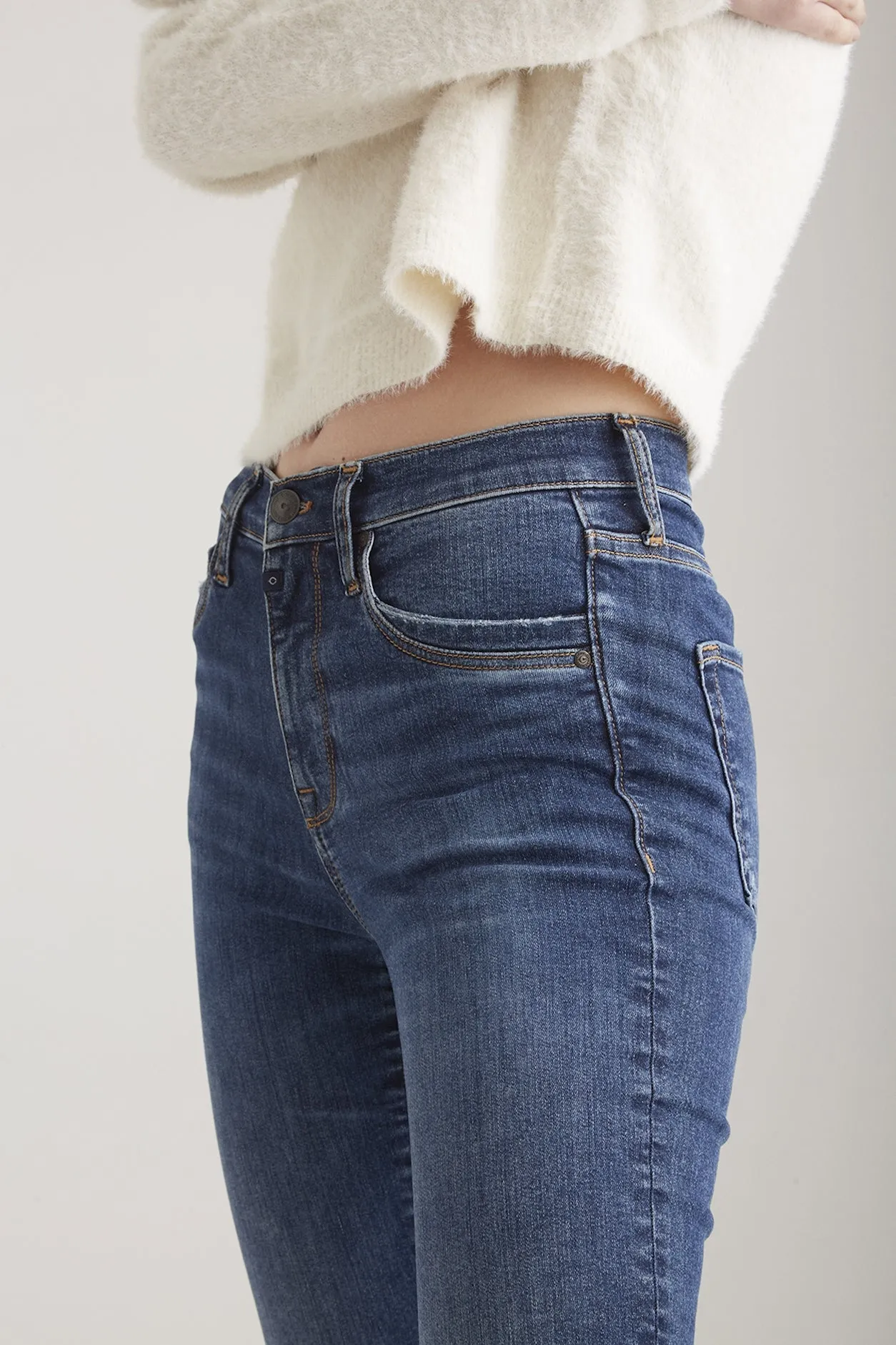 Hannah High Waist 5 Pocket Jeans True Blue