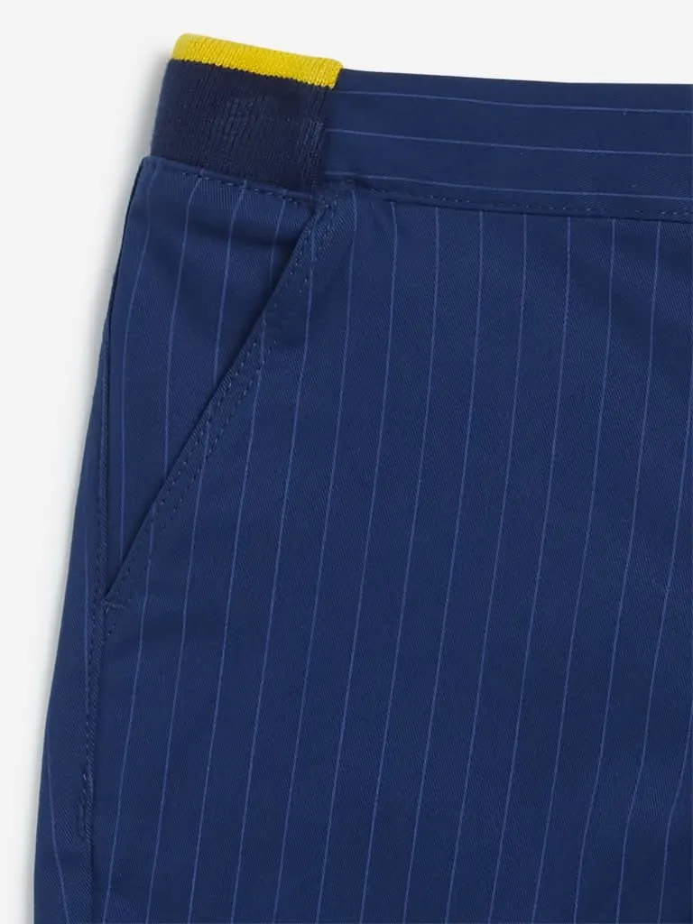 HOP Kids Dark Blue Striped Trousers