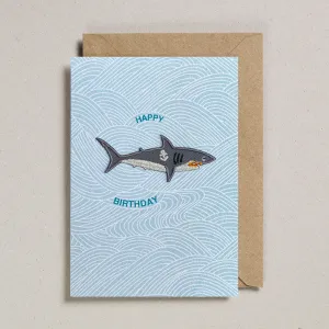 Iron On Patch Card - Shark