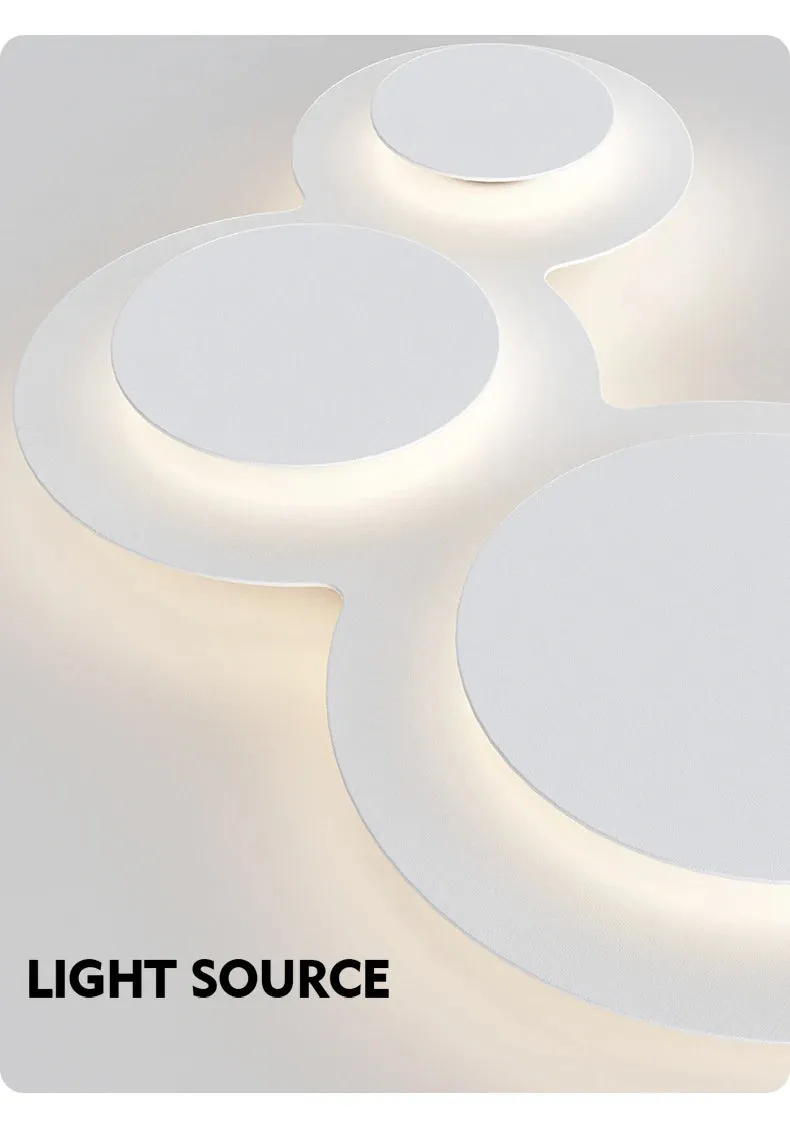 IWP Minimalist Nordic Round White Wall Lamp Creative Atmosphere