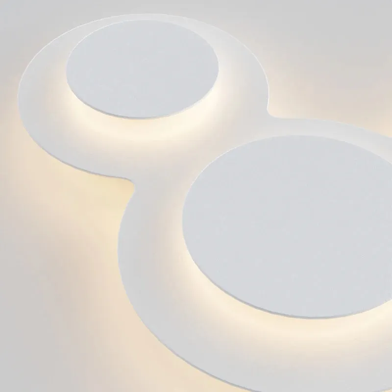 IWP Minimalist Nordic Round White Wall Lamp Creative Atmosphere