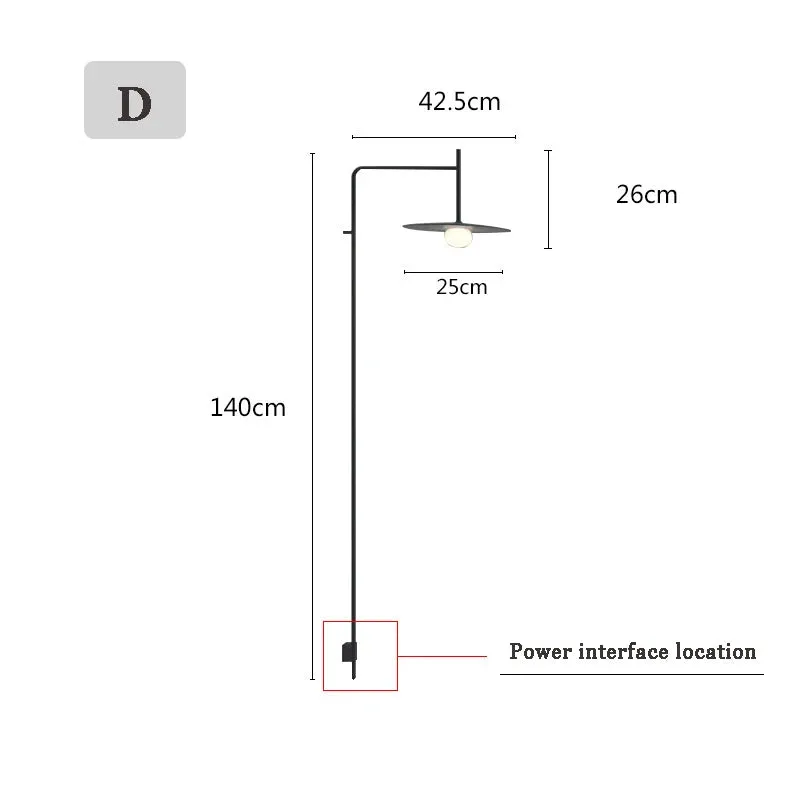 Jeska Nordic Long Pole Wall Lamps