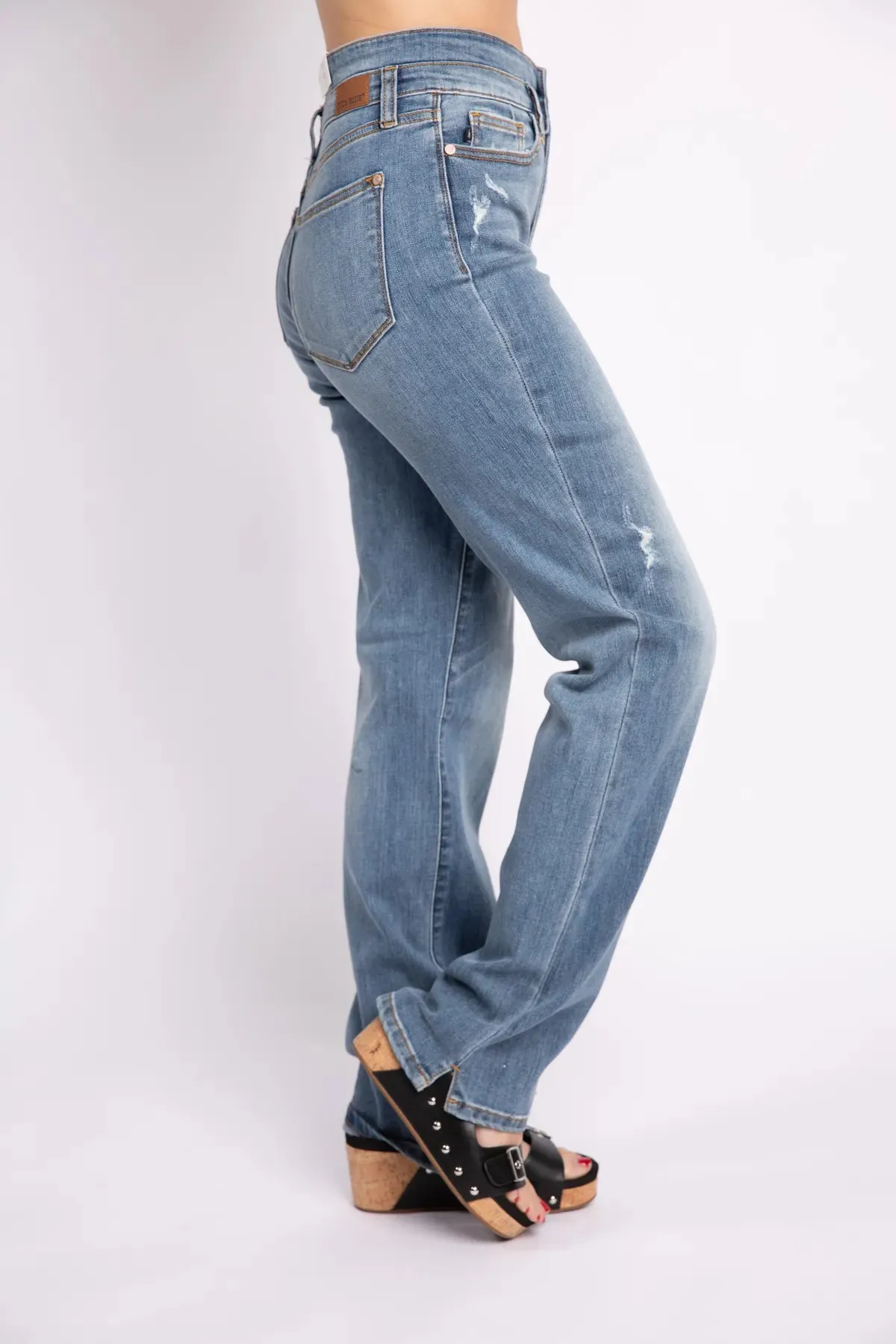 Judy Blue Double Waistband Straight Leg