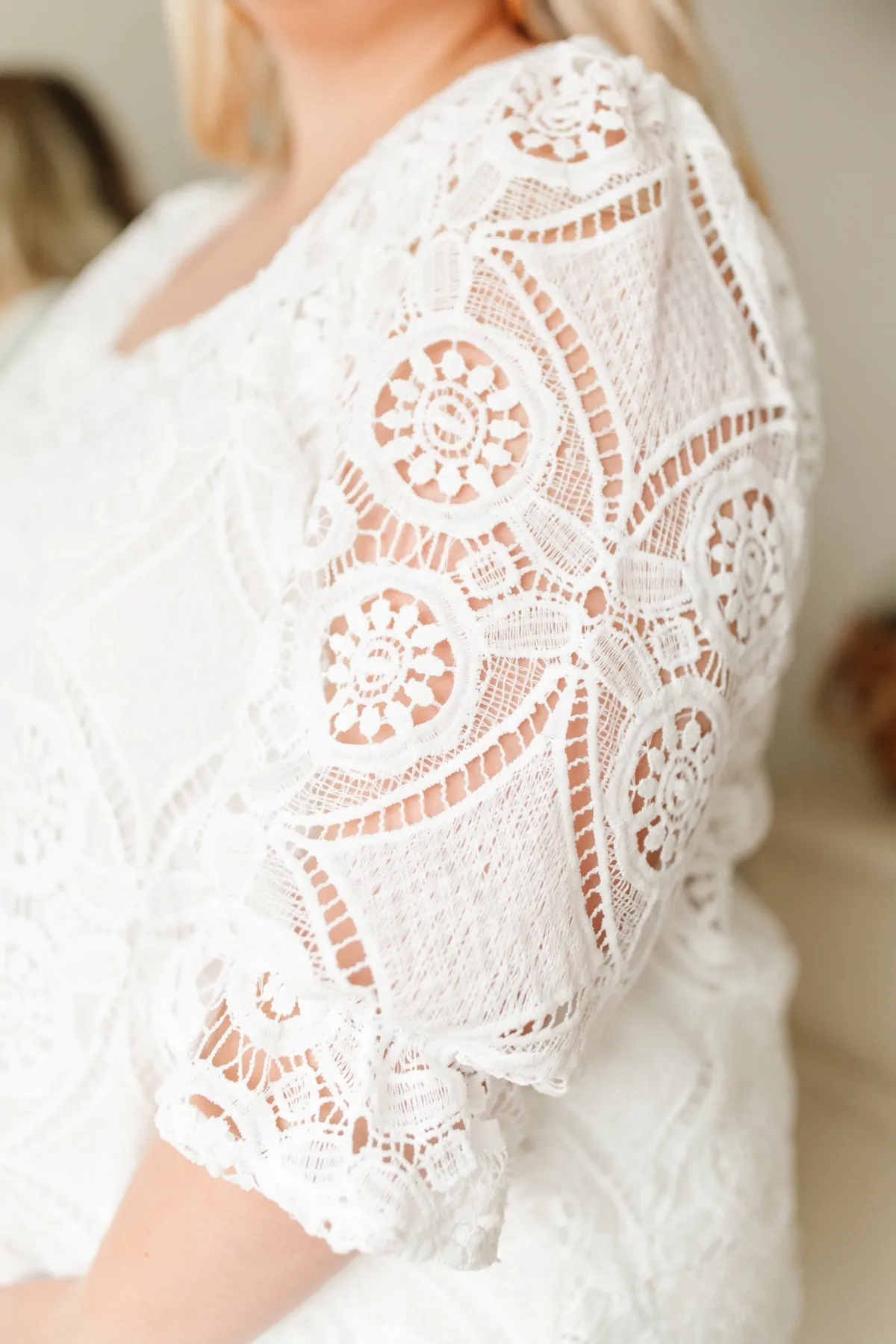 Lace Surprise Blouse in Ivory