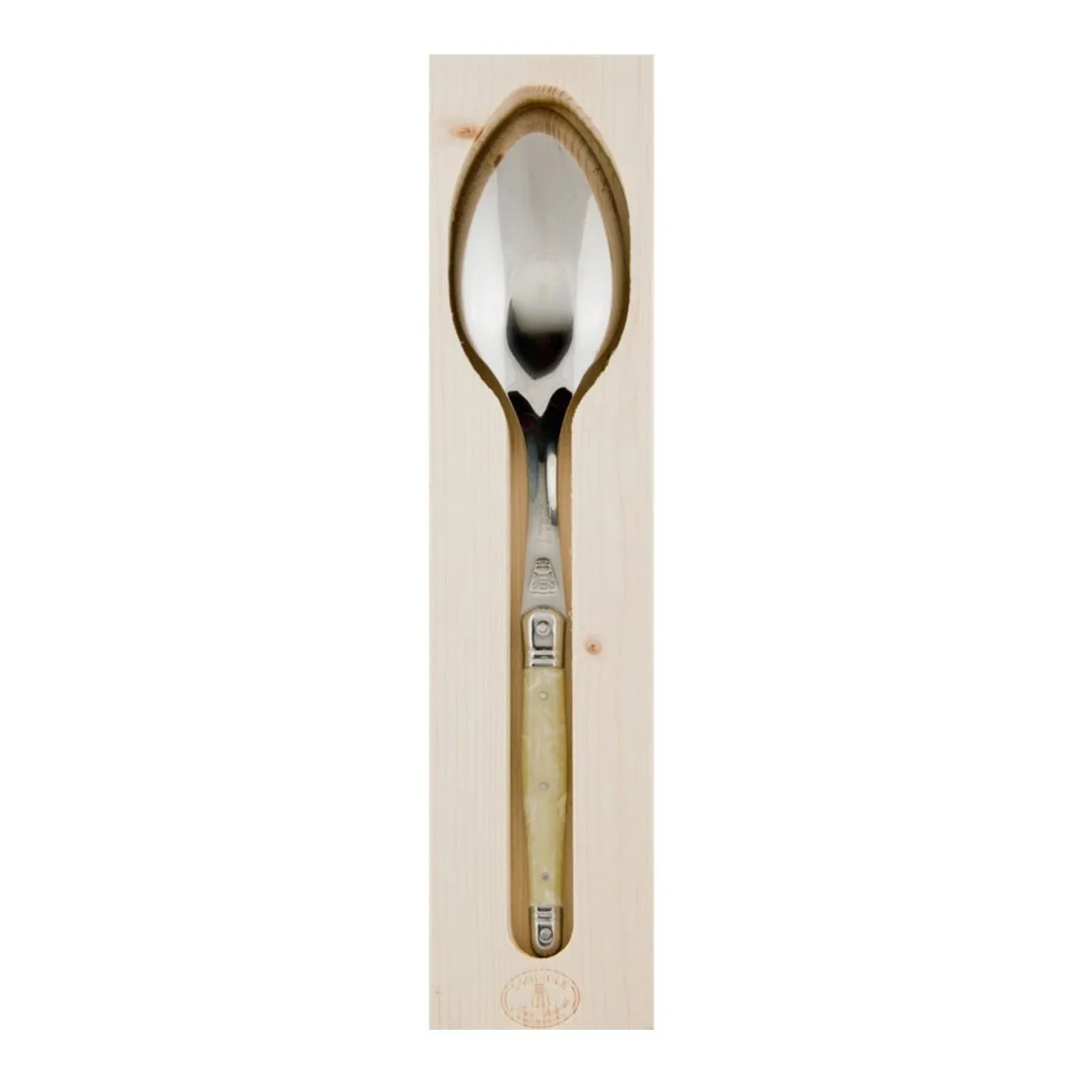 Laguiole Jean Dubost Deluxe Serving Spoon Light Horn