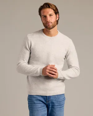 Light Heather Gray Marled Crew Neck Sweater