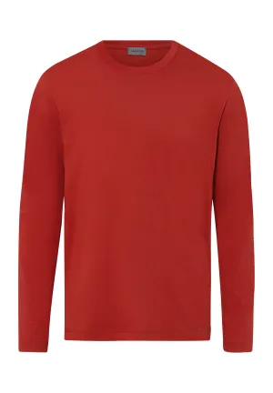 Living Shirts Cotton Crew Neck Top | Red Ochre 75053-2422