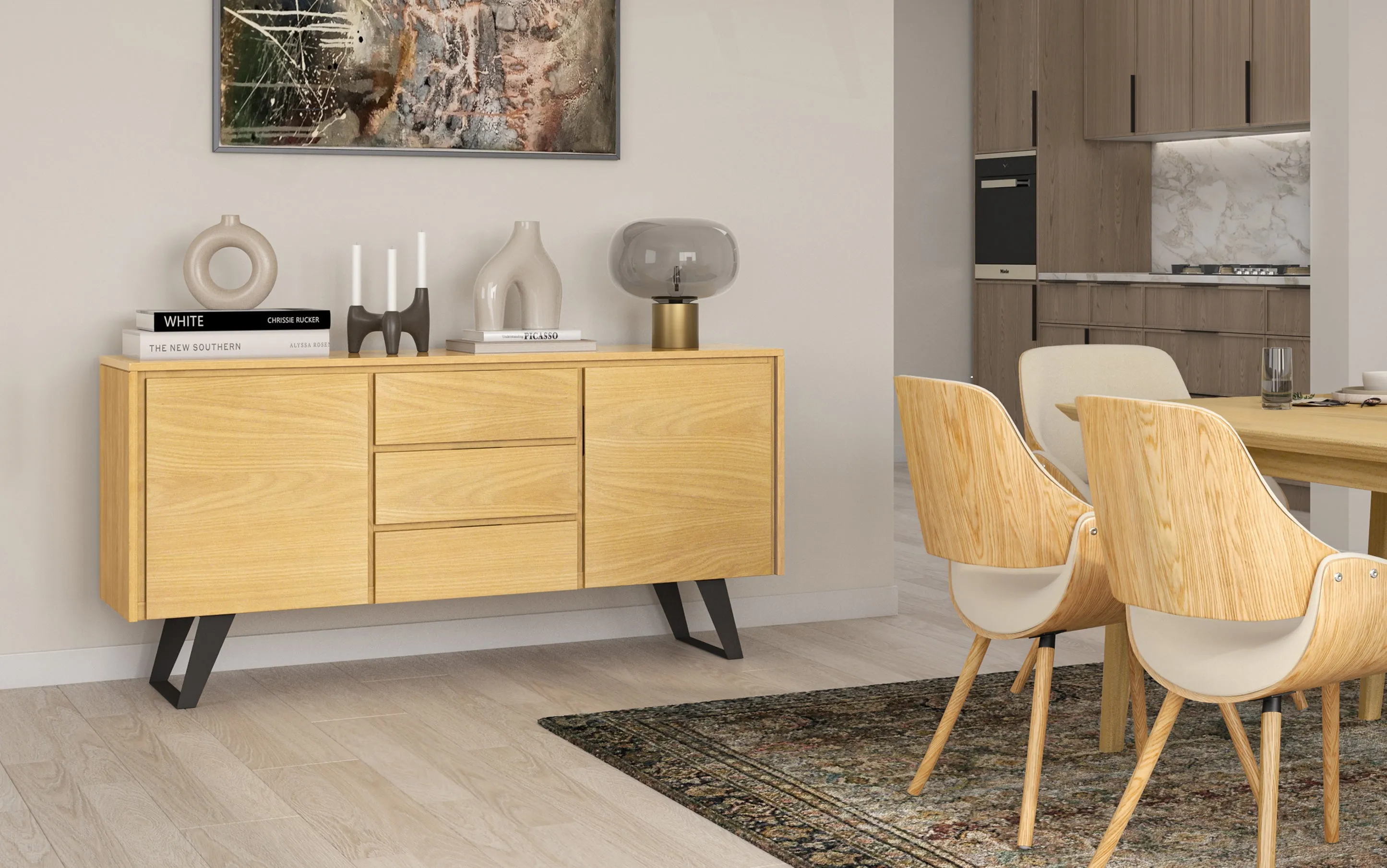 Lowry Sideboard Buffet in Oak