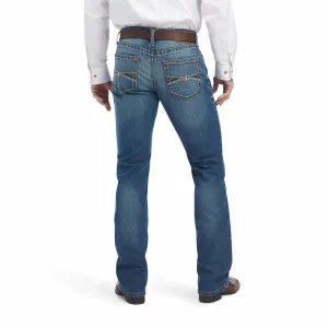 Optimized Title: Mens Ariat M4 Ramos Bootcut Jeans in Cayman Wash - Stylish and Comfortable Denim for Everyday Wear