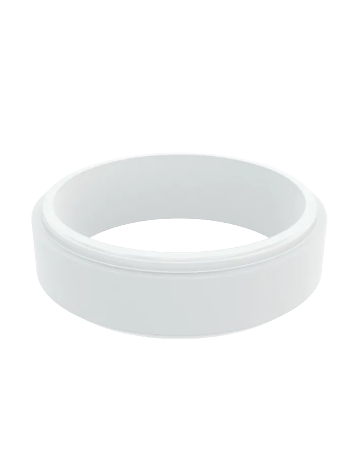 Narrow Polished Step Edge Silicone Ring