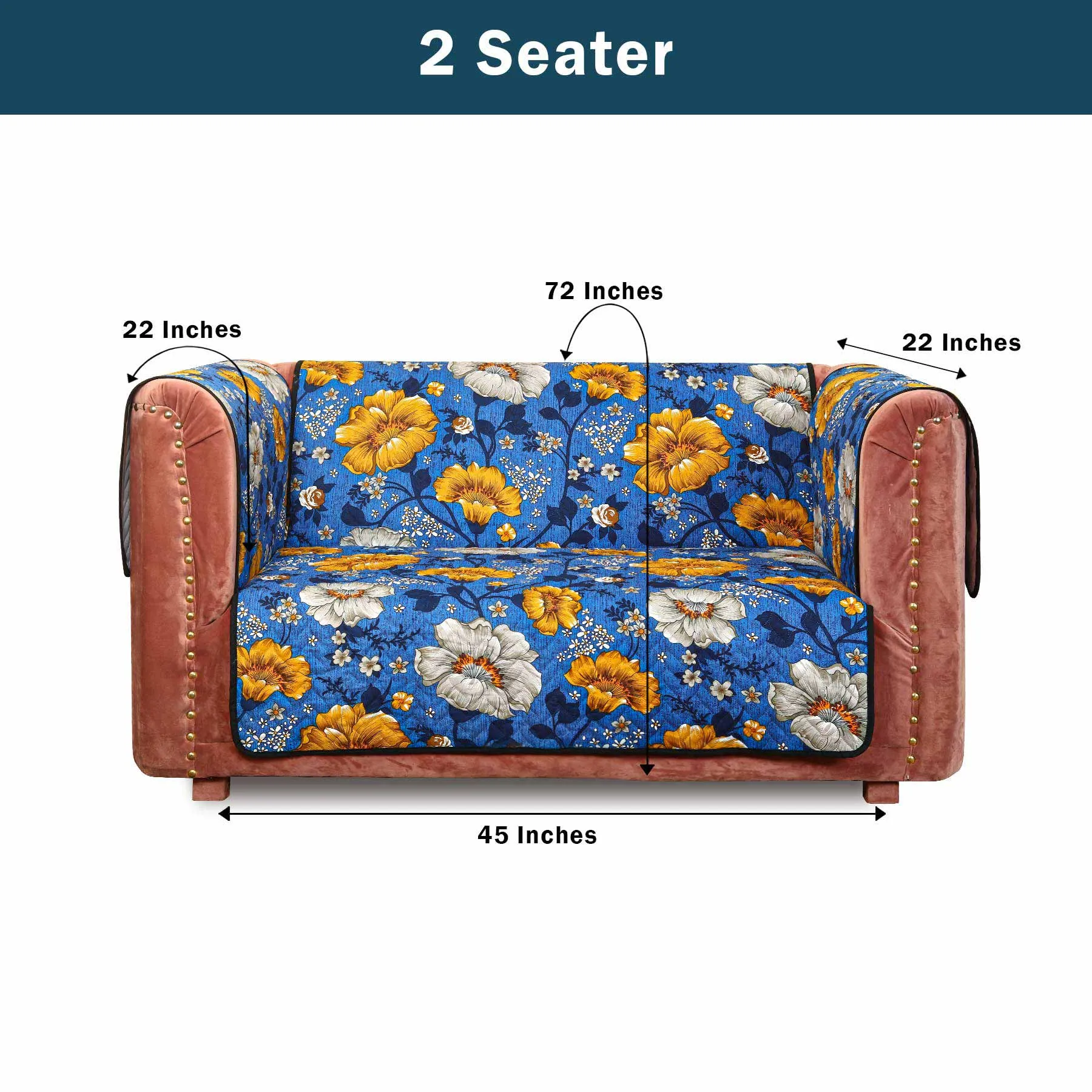 Neotraditional Flowers Quilted Sofa Cover Set