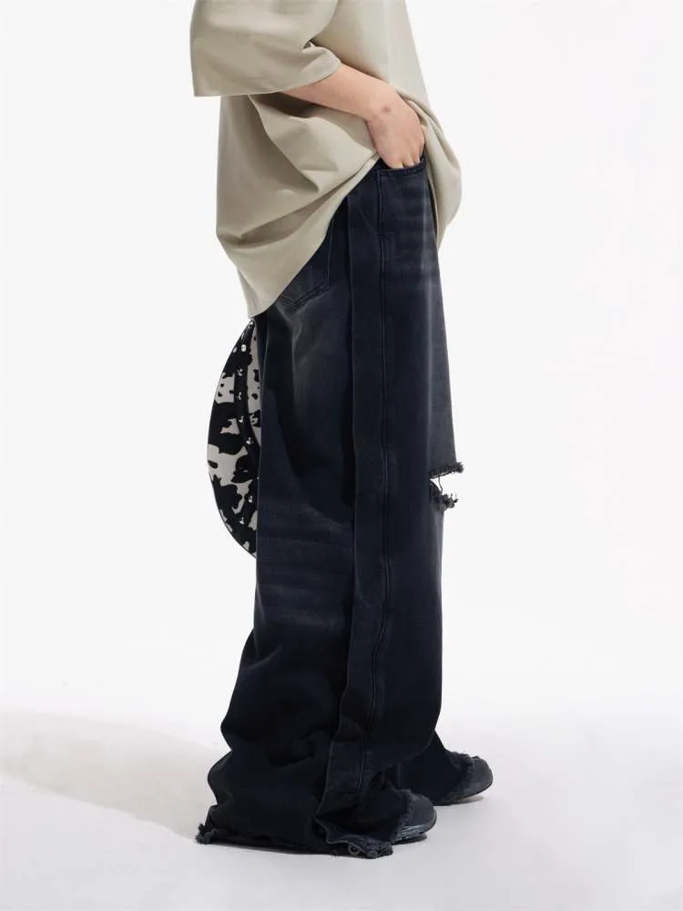 Niche Design Holes Loose Fitting Jeans【s0000006730】