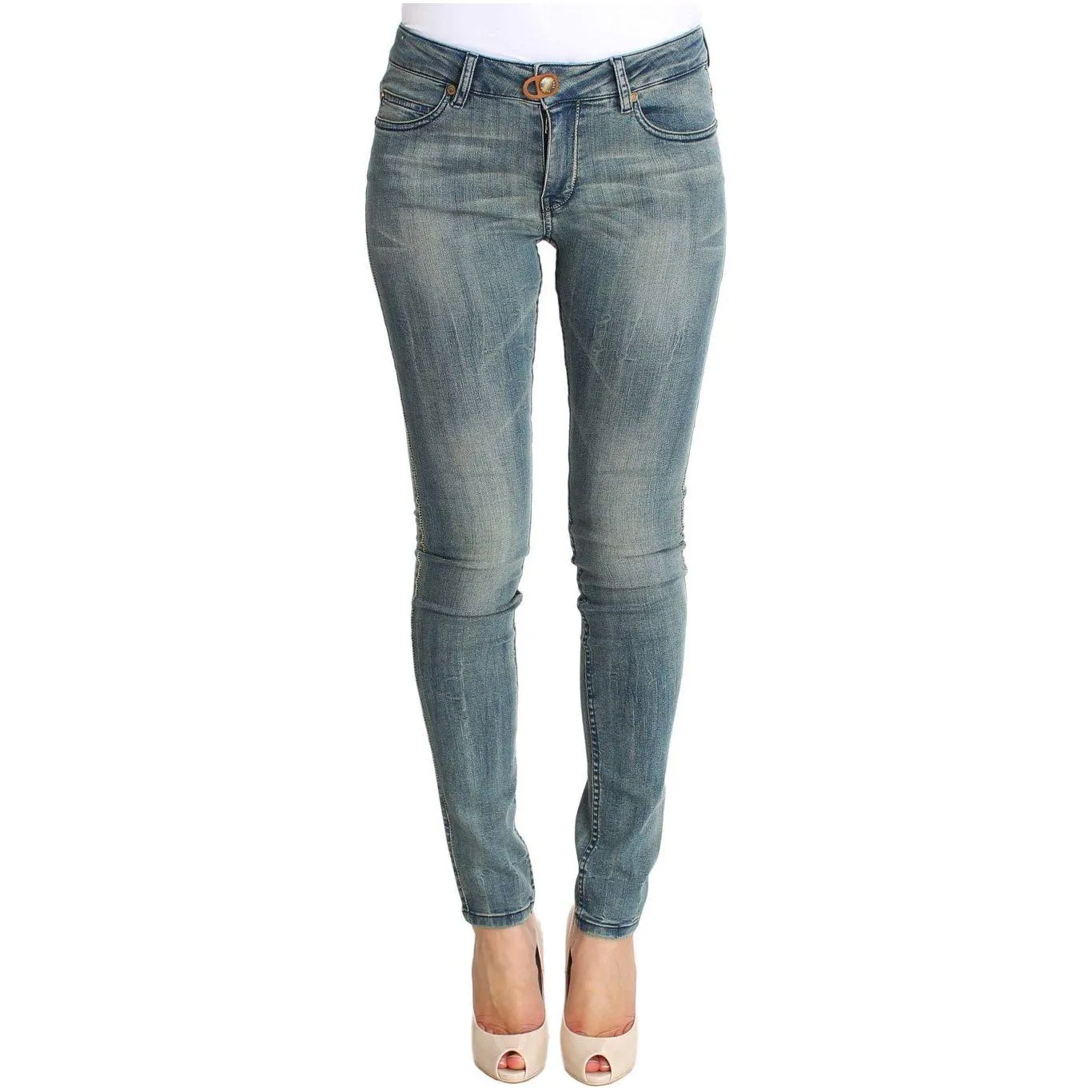 PLEIN SUD Chic Slim Skinny Blue Wash Denim