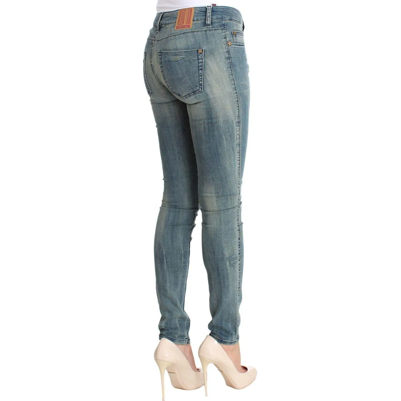 PLEIN SUD Chic Slim Skinny Blue Wash Denim