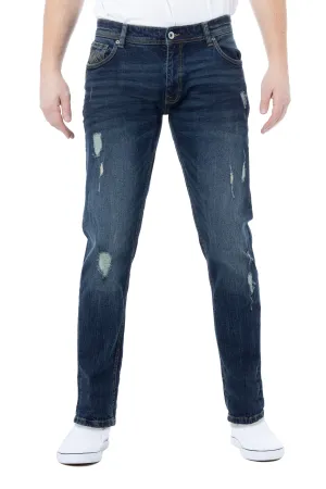 RAW X Men's Ripped & Distressed Washed Denim Pants