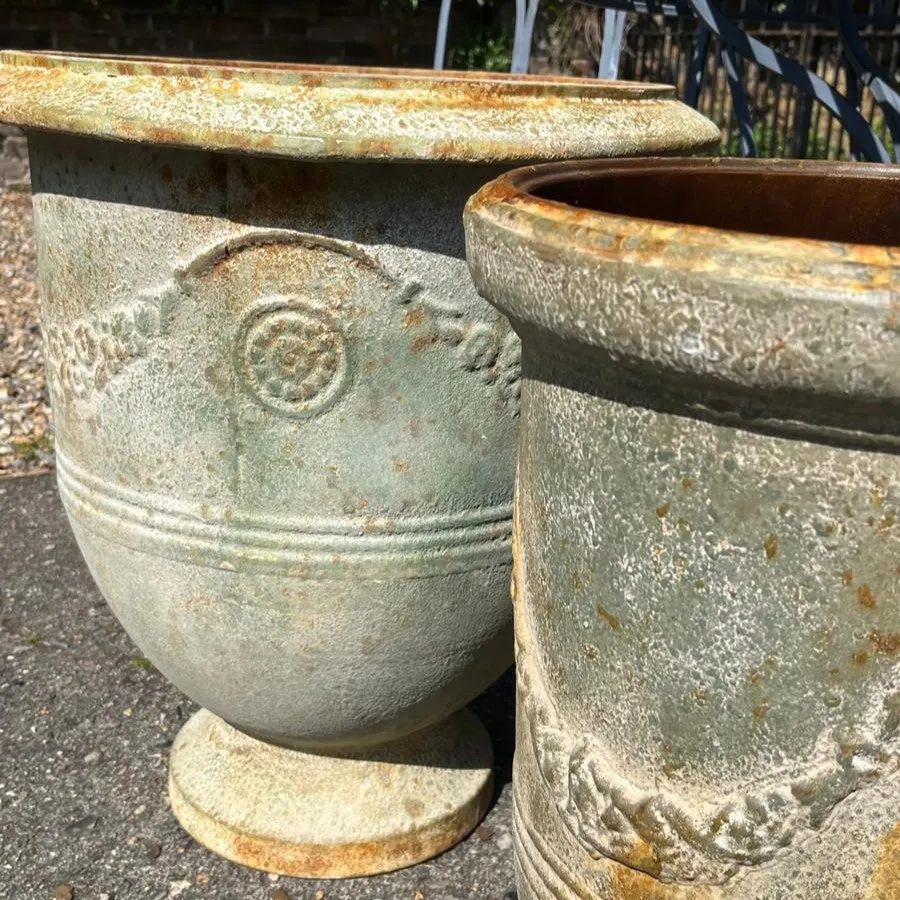 Rustic Iron Urn Planters - Versailles - Various Sizes