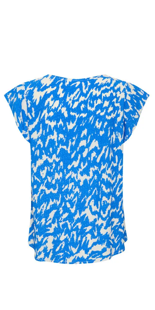 Saint Tropez Printed Top, blue nature