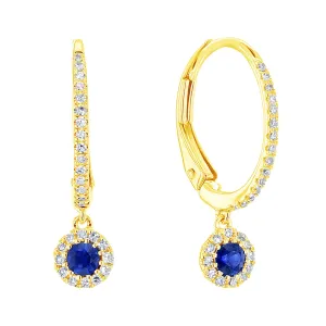 Simply Sapphire Diamond Earrings